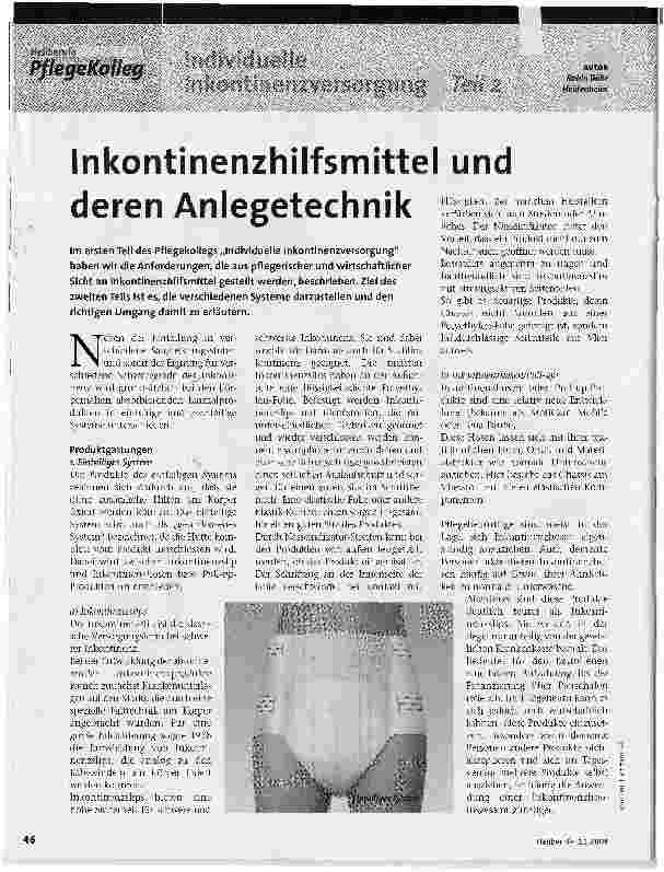 Vorschauseite 2: PflegeKolleg Inkontinenzhilfsmittel und deren Anlegetechnik