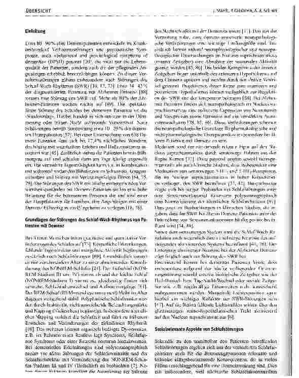 Vorschauseite 2: Störungen des Schlaf-Wach-Rhythmus bei Patienten mit einer Demenz -Grundlagen und Therapieoptionen