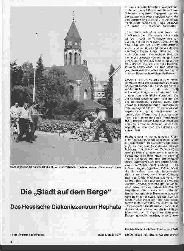 Vorschauseite 1: Die Stadt auf dem Berge Das Hessische Diakoniezentrum Hephata