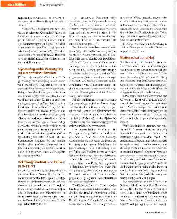 Vorschauseite 2: Entbinden mit Fußfesseln -im Gefängnis gibt es das