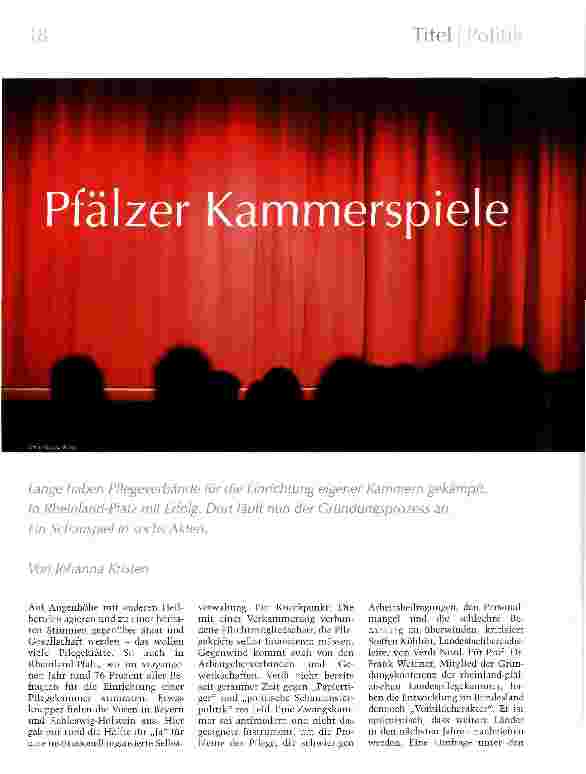 Vorschauseite 1: Pfälzer Kammerspiele