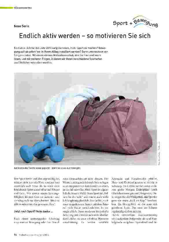 Vorschauseite 1: Endlich aktiv werden - so motivieren Sie sich