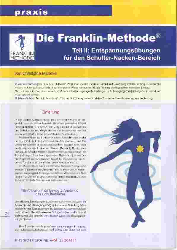 Vorschauseite 1: Die Franklin-Methode® Teil II: Entspannungsübungen für den Schulter-Nacken-Bereich