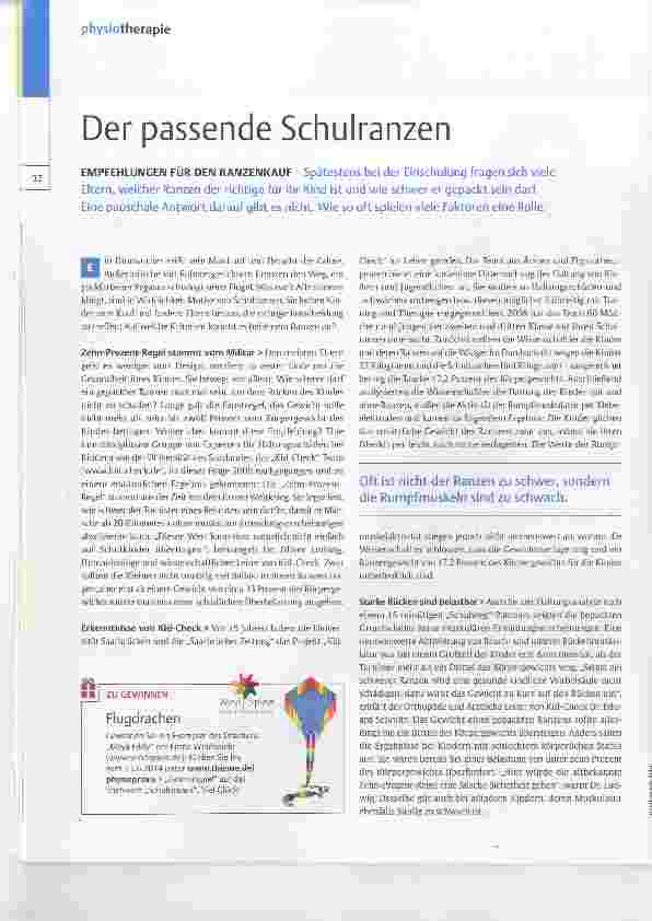 Vorschauseite 1: Der passende Schulranzen