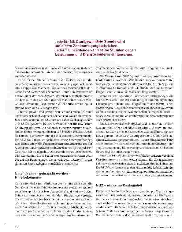 Vorschauseite 3: Das Leben selbst gestalten, statt sich „von oben gängeln zu lassen
