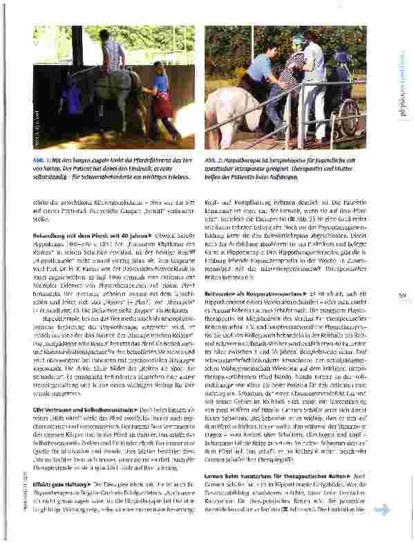 Vorschauseite 2: Hippotherapie Fort-sch-ritt auf dem Pferd