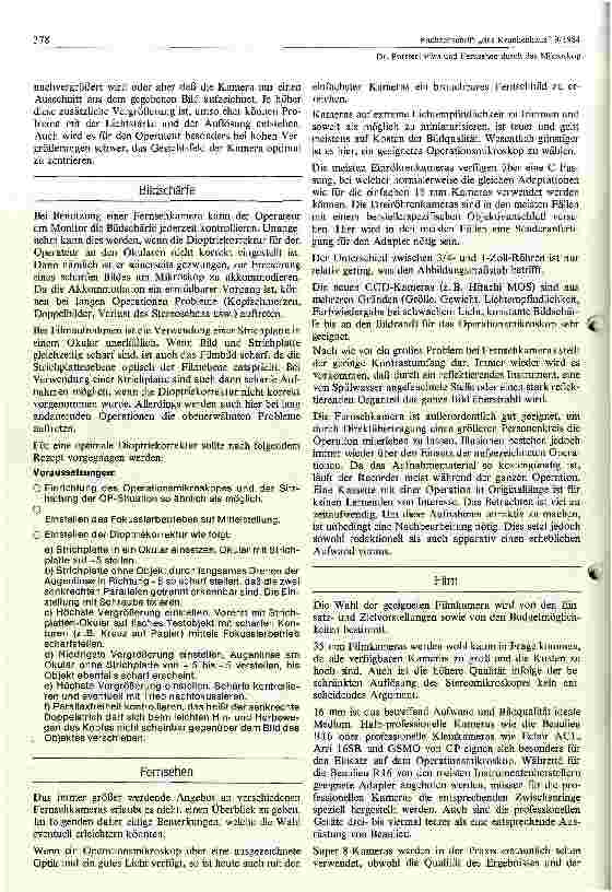 Vorschauseite 2: Film und Fernsehen durch das Mikroskop