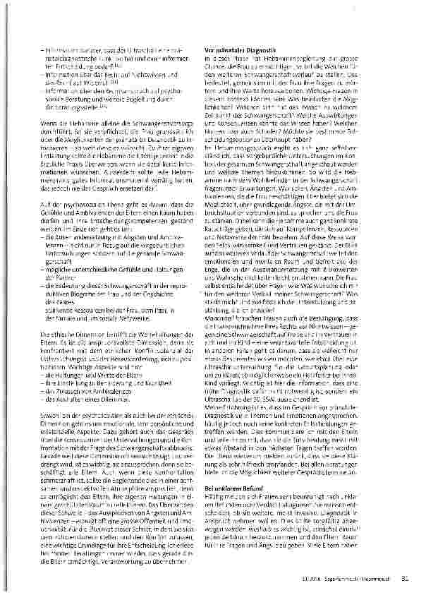 Vorschauseite 4: Pränatale Diagnostik begleiten -Selbstwirksamkeit und Vertrauen stärken