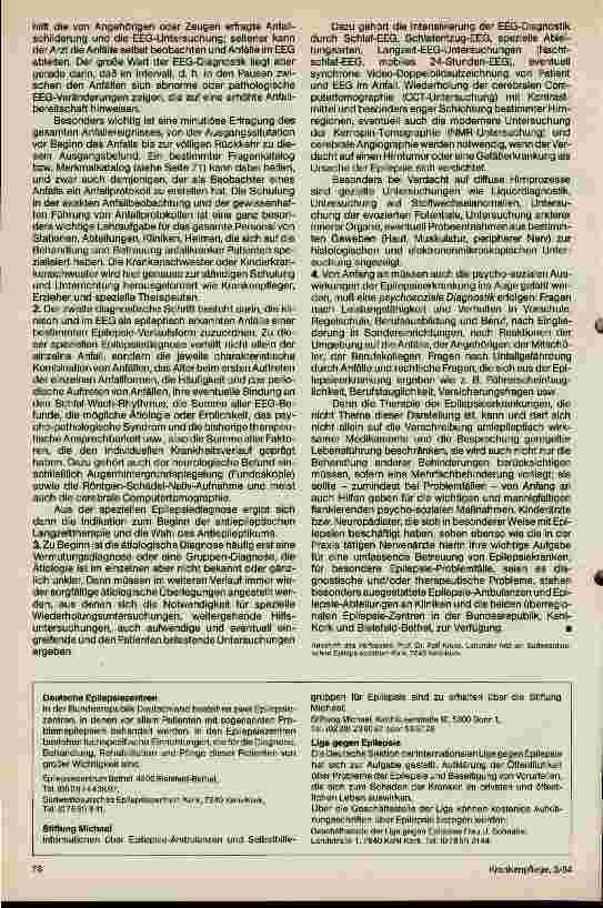 Vorschauseite 5: Krankheitsentstehung (Ätiologie und Pathogenese) und Diagnose der Epilepsien