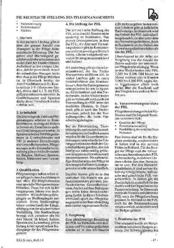 Vorschauseite 4: Aus-, Fortund Weiterbildung in der Pflege im europäischen Vergleich Die rechtliche Stellung des Pflegemanagements