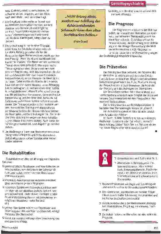 Vorschauseite 5: Aber ich brauche das doch ...! Medikamentenabhängigkeit im Alter weist andere Probleme auf als beim jungen Menschen