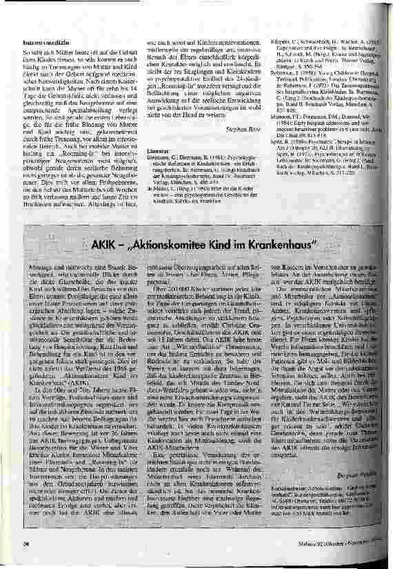 Vorschauseite 3: Hospitalismus Ein aktuelles Problem?
