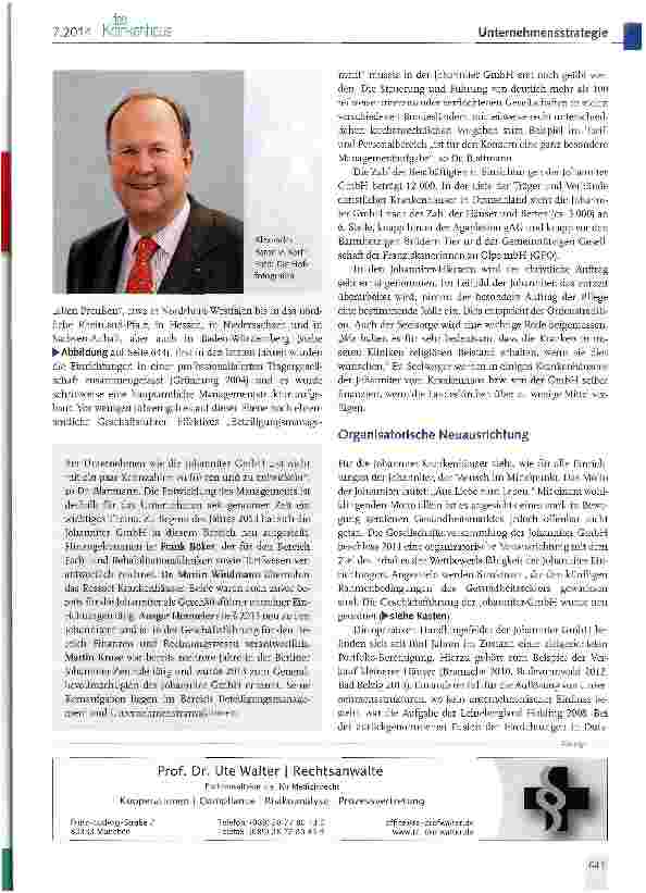 Vorschauseite 2: Johanniter GmbH: Clusterstrategie im Sinne eines „geordneten Wachstums11