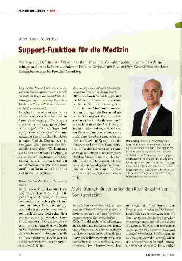 Vorschauseite 1: Support-Funktion für die Medizin