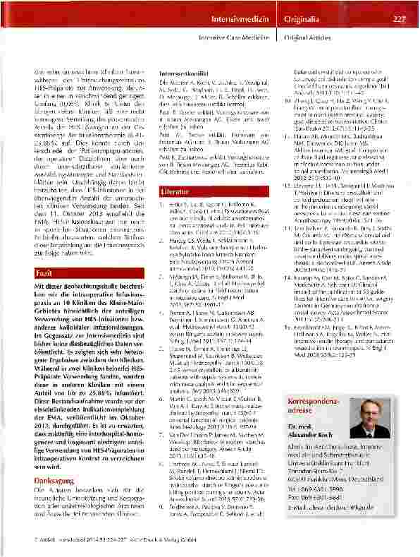 Vorschauseite 4: Praxis der intraoperativen Infusionstherapie mit kolloidalen Lösungen