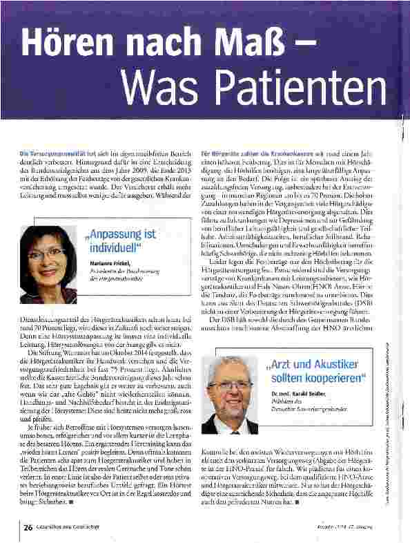 Vorschauseite 1: Hören nach Maß- Was Patienten erwarten können