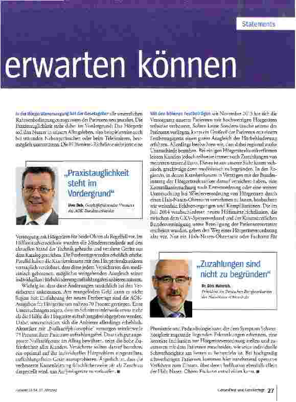 Vorschauseite 2: Hören nach Maß- Was Patienten erwarten können