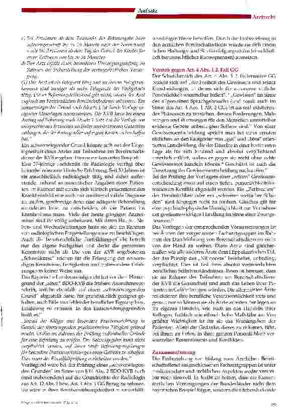 Vorschauseite 5: Gefährliche Tendenz: Bereitschaftsdienst gegen den Ärztemangel