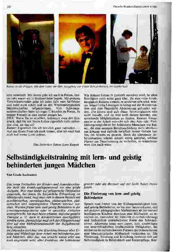 Vorschauseite 3: Lebenslauf eines behinderten Kindes, Teil III - Erwachsenenalter