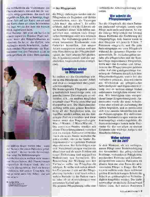 Vorschauseite 2: Der Pflegeprozeß Erfahrungen aus einer Klinik