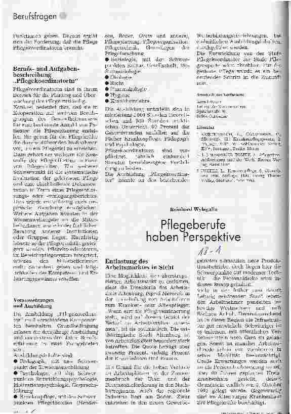 Vorschauseite 3: Zukunft der Krankenpflege