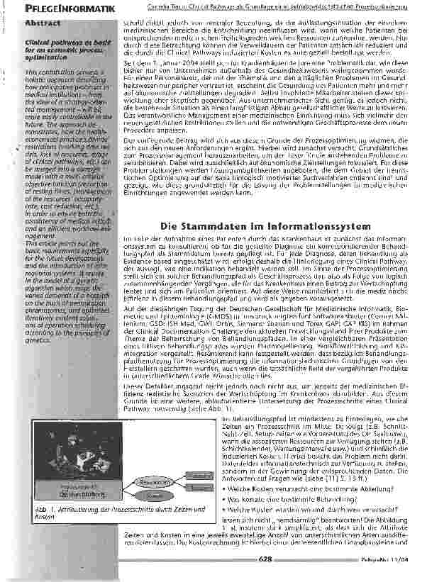 Vorschauseite 2: Clinical Pathways als Grundlage einer betriebswirtschaftlichenProzessoptimierung