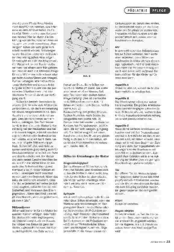 Vorschauseite 2: StillenSTILLPOSITIONEN, PSYCHISCHE BINDUNGSFAKTOREN, MILCHSTAU