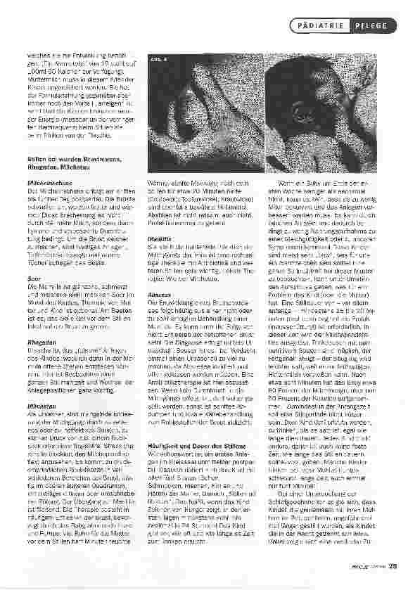 Vorschauseite 4: StillenSTILLPOSITIONEN, PSYCHISCHE BINDUNGSFAKTOREN, MILCHSTAU