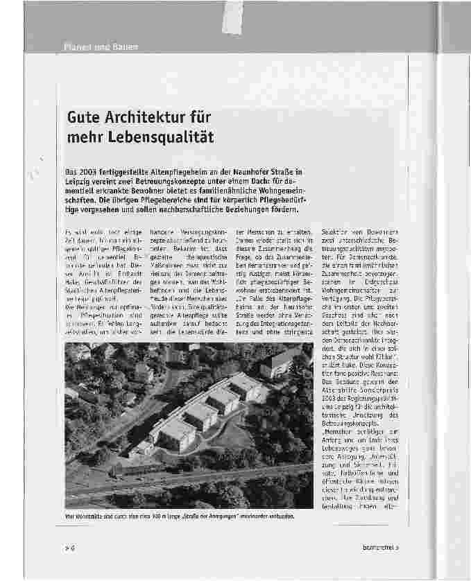 Vorschauseite 1: Gute Architektur für mehr Lebensqualität