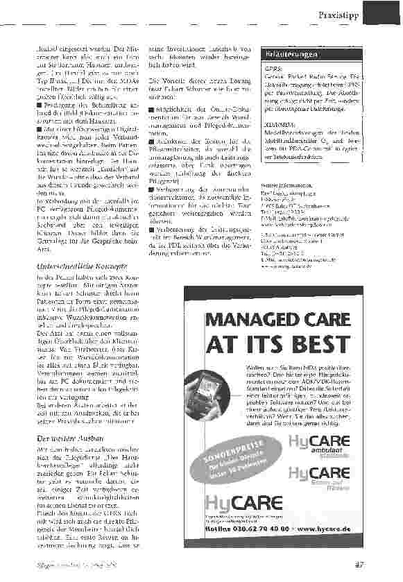 Vorschauseite 2: Wundmanagement per EDV