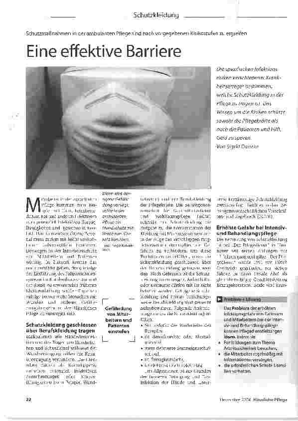 Vorschauseite 1: Eine effektive Barriere