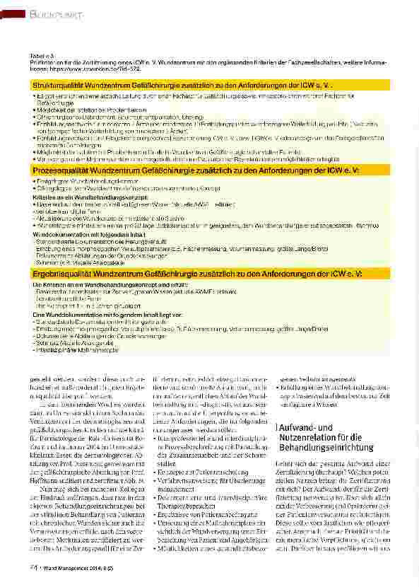 Vorschauseite 4: Das ICW e. V. Wundsiegel - Zertifzierung von Wundbehandlungseinrichtungen