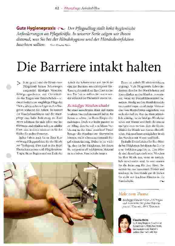 Vorschauseite 1: Die Barriere intakt halten