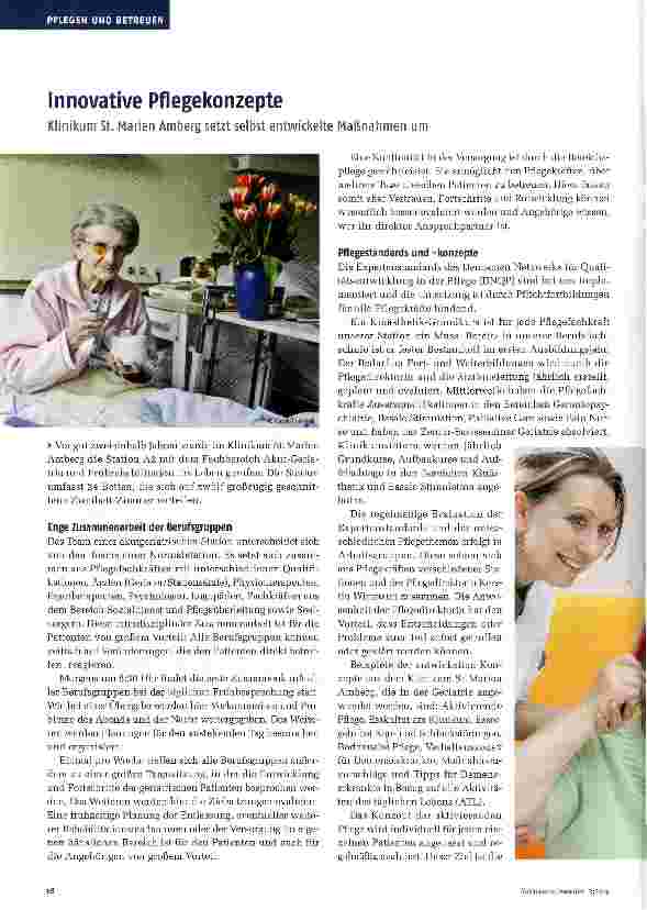 Vorschauseite 1: Innovative Pflegekonzepte