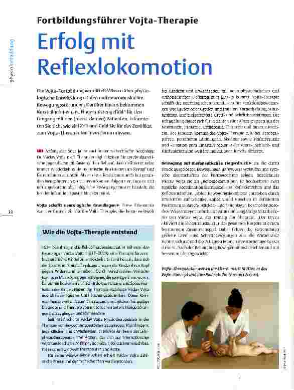 Vorschauseite 1: Fortbildungsführer Vojta-Therapie Erfolg mit Reflexlokomotion