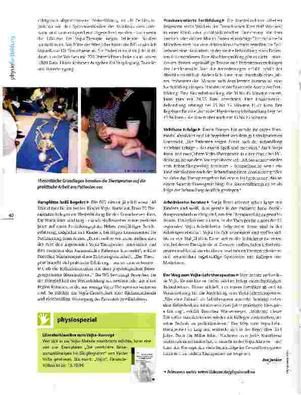 Vorschauseite 3: Fortbildungsführer Vojta-Therapie Erfolg mit Reflexlokomotion