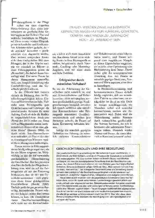 Vorschauseite 2: KARRIEREHÜRDE GESCHLECHT?