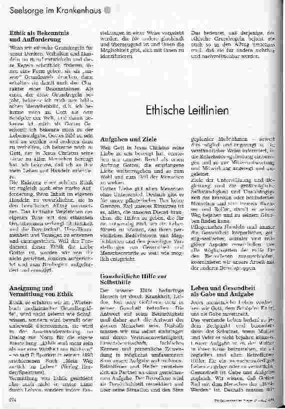 Vorschauseite 3: Der Auftrag des Evangeliums im Pflegeberuf Gedanken zur Grundlage u. zum Sinn einer christlichen Ethik (E) für Pflegeberufe