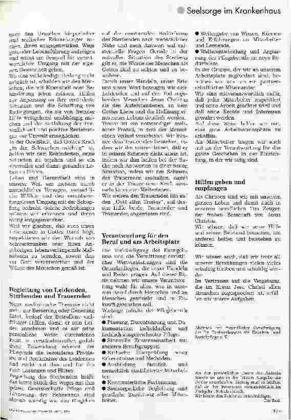 Vorschauseite 4: Der Auftrag des Evangeliums im Pflegeberuf Gedanken zur Grundlage u. zum Sinn einer christlichen Ethik (E) für Pflegeberufe