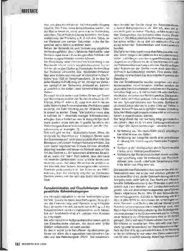 Vorschauseite 4: Fernadministration in der TelemedizinAnforderungen und Einschränkungen