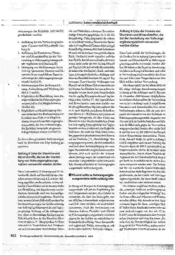 Vorschauseite 3: Sicherheit von Nahrungs ergänzungsmitteln