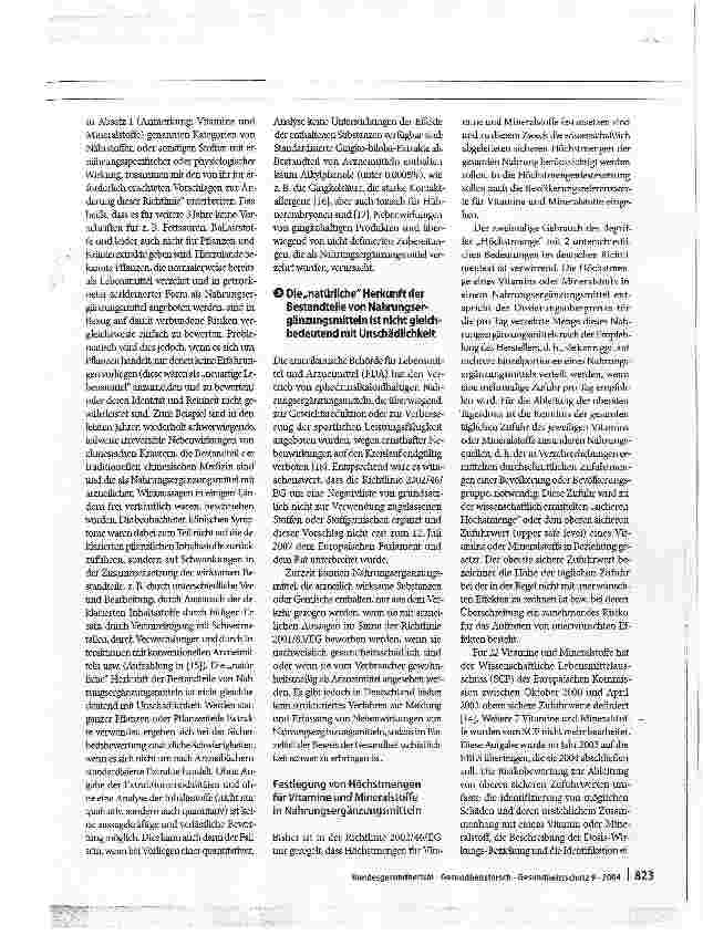 Vorschauseite 4: Sicherheit von Nahrungs ergänzungsmitteln
