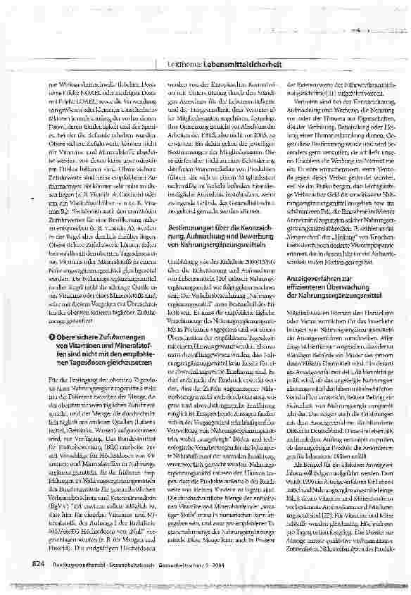 Vorschauseite 5: Sicherheit von Nahrungs ergänzungsmitteln