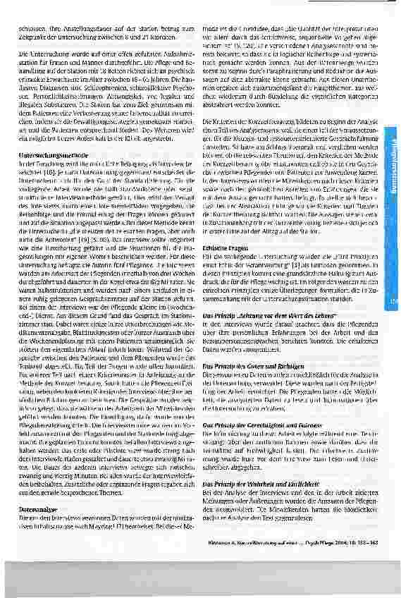 Vorschauseite 5: Kurzzeitberatung auf einer offenen psychiatrischen Aufnahmestation: Erfahrungen der Pflegenden