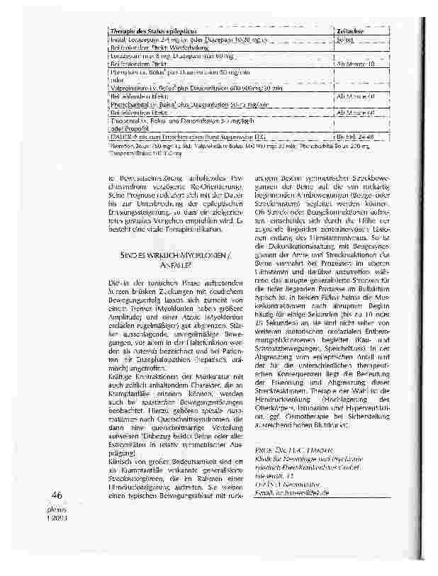 Vorschauseite 4: ZNS: EPILEPTISCHE ANFÄLLE UND MYOKLONIEN: WASTUN, WENN DER PATIENT KRAMPFT?