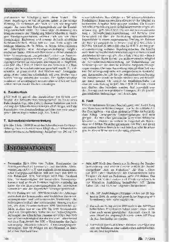 Vorschauseite 2: Gesetz ist mächtig, mächtiger ist die NotAnmerkungen zum reformierten Schwerbehindertenrecht
