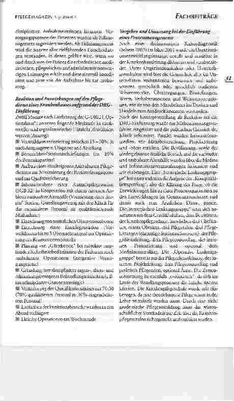 Vorschauseite 6: Der systemische PflegemanagementansatzZUR BEDEUTUNG FÜR DIE PRAXIS