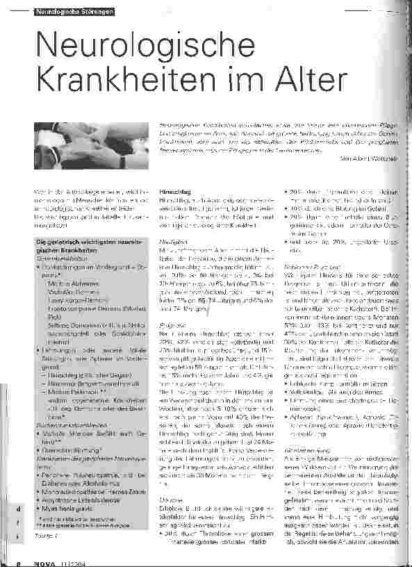 Vorschauseite 1: Neurologische Krankheiten im Alter