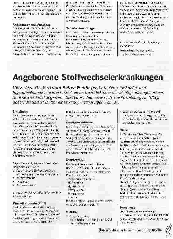 Vorschauseite 4: Hebammen und Schadensfälle