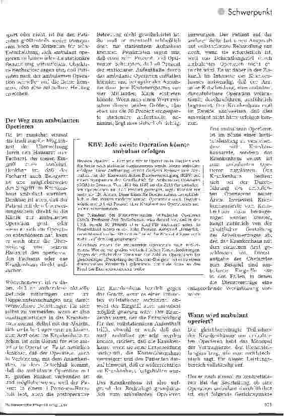 Vorschauseite 3: Ambulantes Operieren Gesetzliche Vorgaben und politische Ziele des ambulanten Operierens